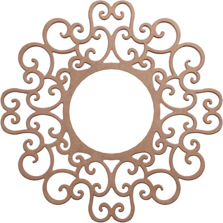 Ekena Millwork Reims Wood Fretwork Pierced Ceiling Medallion, Wood (Paint Grade), 18"OD x 6 7/8"ID x 3/8"T CMWP18X18X0375REMF
